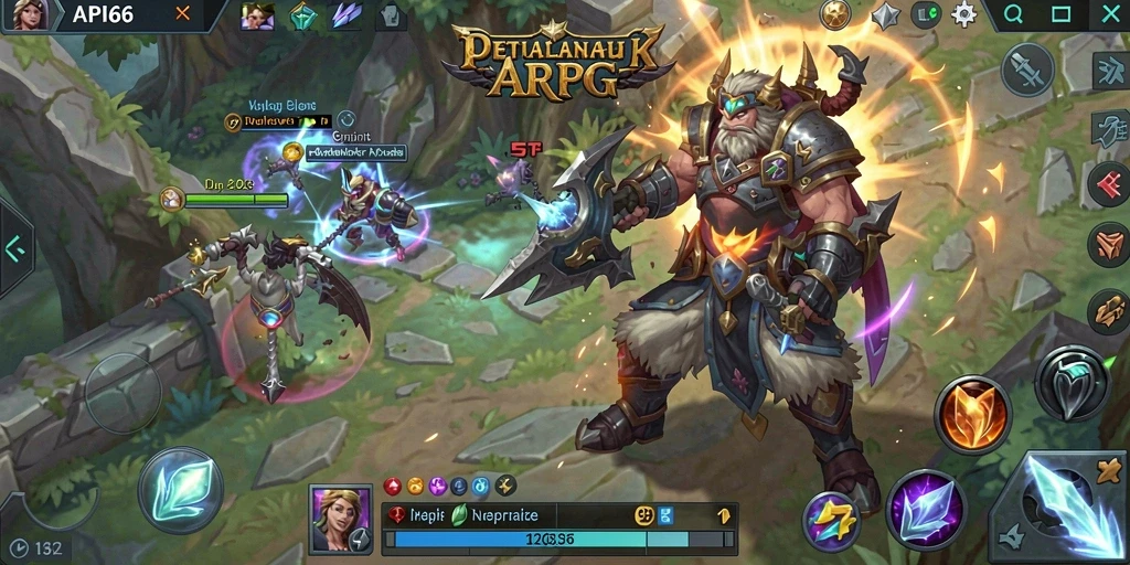 Screenshot API66 menampilkan aksi seru dalam permainan ARPG.