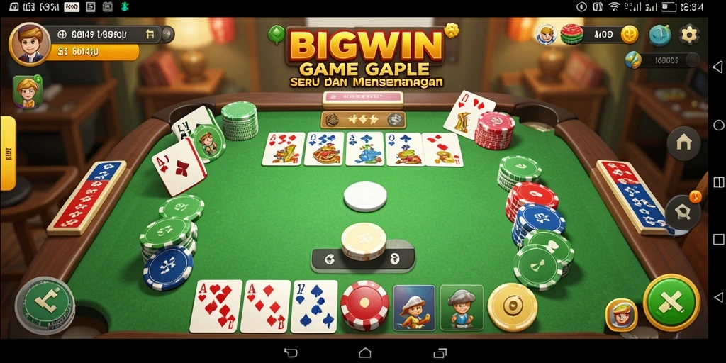 Tampilan gameplay Gaple yang menarik dan interaktif.
