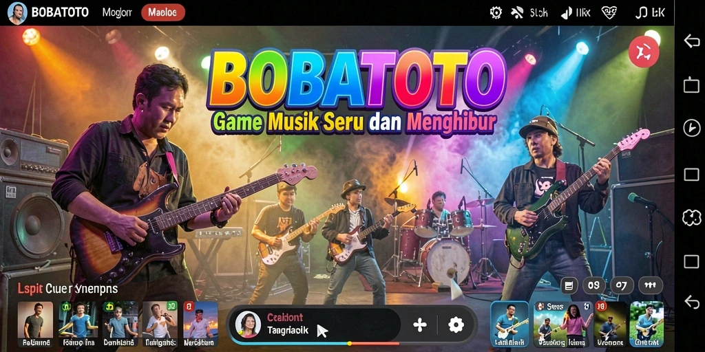 Tampilan utama BOBATOTO dengan gameplay musik yang seru.