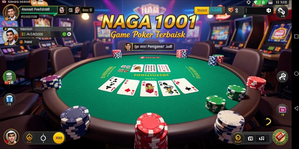 Tampilan gameplay seru NAGA1001 yang menampilkan aksi Poker yang mendebarkan.