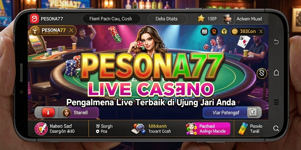 Tampilan gameplay PESONA77 yang memukau dengan dealer langsung.